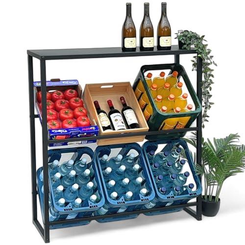 DanDiBo Getränkekistenregal 6 Kisten mit Ablage Metall Stabil 96435 Getränkekistenhalter 100 cm Getränkekistenständer DanDiBo Getränkekistenregal 6 Kisten mit Ablage Metall Stabil 96435 Getränkekistenhalter 100 cm Getränkekistenständer von DanDiBo