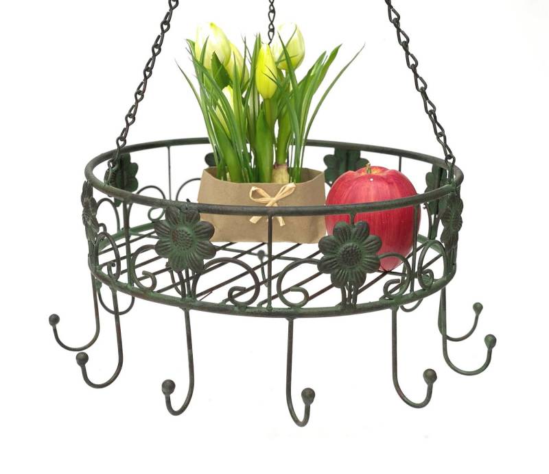 DanDiBo Hängeregal Topfhänger 96006 Pfannenhänger D-39 cm Deckenregal Hängeregal Hänger, Wurstkrone von DanDiBo