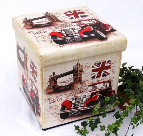 DanDiBo Hocker aus Kunstleder Sitzhocker 2219 Aufbewahrungsbox 40 cm Sitzwürfel Truhe KOR von DanDiBo
