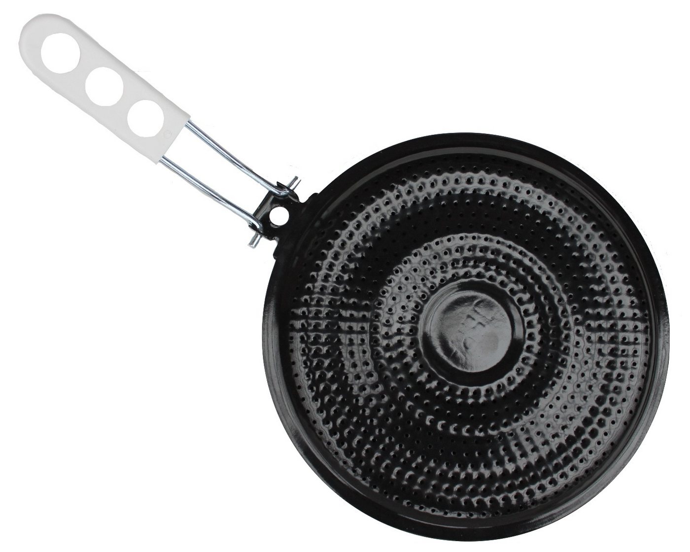 DanDiBo Küchenherdaufsatz Hitzeverteiler Gasherd mit Griff Herd Emaille Emaliert 93864, Simmerplatte Gas Gasflammensieb von DanDiBo