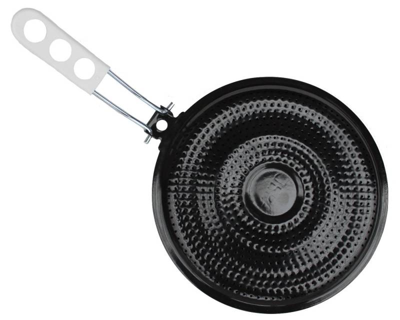 DanDiBo Küchenherdaufsatz Hitzeverteiler Gasherd mit Griff Herd Emaille Emaliert 93864, Simmerplatte Gas Gasflammensieb von DanDiBo