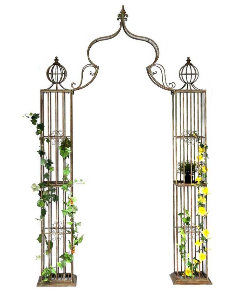 DanDiBo Rosenbogen Metall Kletterhilfe 93969 275x172 cm Gartenbogen Rankhilfe Rankgitter, Torbogen von DanDiBo