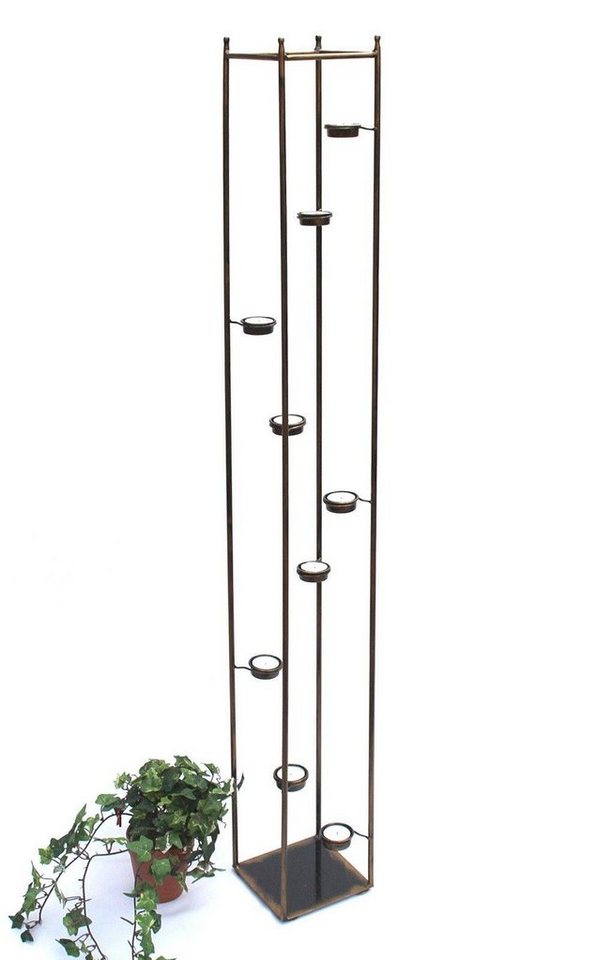 DanDiBo Teelichthalter Lichtsäule 10-768 Teelichthalter 132 cm Ständer für 9 Teelichter Kerzenhalter von DanDiBo