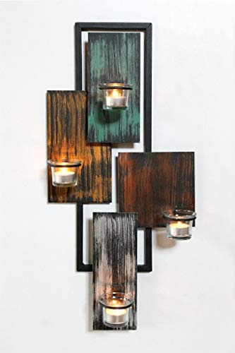 DanDiBo Wandteelichthalter Abstrakt Metall Wand Schwarz 61 cm Teelichthalter Kerzenhalter Wandkerzenhalter Wandleuchter DanDiBo Wandteelichthalter Abstrakt Metall Wand Schwarz 61 cm Teelichthalter Kerzenhalter Wandkerzenhalter Wandleuchter von DanDiBo
