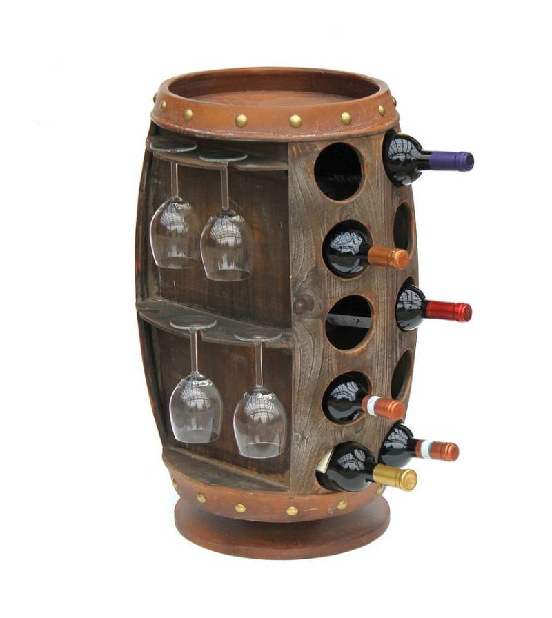 DanDiBo Weinregal Holz Stehend 360° Drehbar Weinfass 71 cm 9205-R Bar Flaschenregal, Flaschenständer Fass Holzfass Weinschrank DanDiBo Weinregal Holz Stehend 360° Drehbar Weinfass 71 cm 9205-R Bar Flaschenregal, Flaschenständer Fass Holzfass Weinschrank von DanDiBo