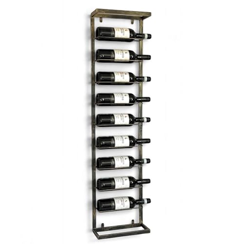 DanDiBo Weinregal Wand Metall Schwarz 240403 Flaschenregal Schmal Wandmontage Wine Rack Weinflaschenhalter Weinhalter Flaschenhalter von DanDiBo