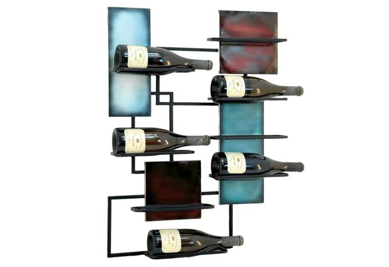 DanDiBo Weinregal Wand Metall Schwarz 8 Flaschen Schmal 96618 Design Flaschenregal, Modern Weinständer Flaschenständer von DanDiBo