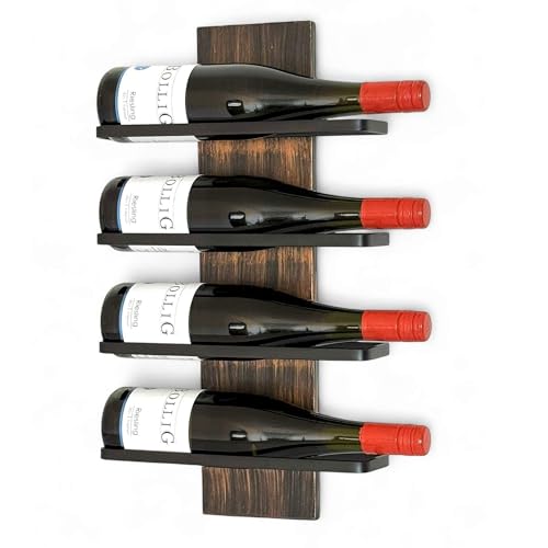 DanDiBo Weinregal Wand Metall Schwarz Modern 96694 Kupfer/Bronze Flaschenregal Schmal Wandmontage Wine Rack Weinflaschenhalter Weinhalter Flaschenhalter von DanDiBo