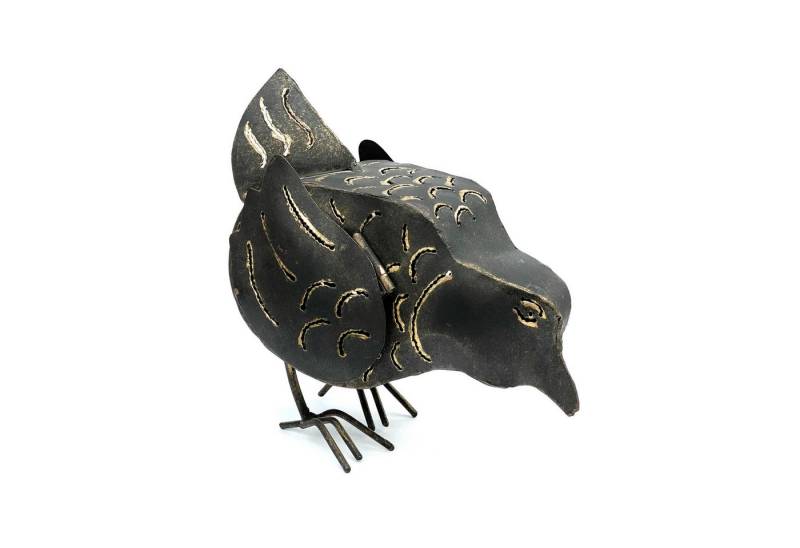 DanDiBo Windlicht Teelichthalter Metall Figur Klein Windlicht Huhn für 1 Teelicht, Vogel 19 cm Kerzenständer 93403 Vintage Witzig von DanDiBo