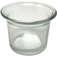1x Teelichtgläser Teelichthalter Glas Teelichtglas Klar Geschwungen 4, 5 cm Hoch Kerzenhalter von DanDiBoDE
