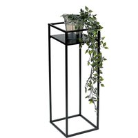 Dandibo Blumenhocker Metall Schwarz Eckig 62 cm Blumenständer Beistelltisch 453 Blumensäule Modern Pflanzenständer Pflanzenhocker von DanDiBoDE