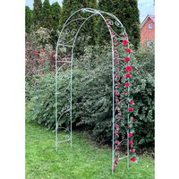 Dandibo Rosenbogen Verzinkt Massiv 135 cm Torbogen 96518 Wetterfest Rundbogen Volleisen Rankhilfe Gartenbogen Feuerverzinkt von DanDiBoDE