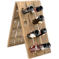 Dandibo Rüttelbrett Weinregal Flaschenregal Für 24 Flaschen Aus Holz 96171 Natur Vintage Dunkel von DanDiBoDE