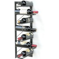 Dandibo Weinregal Metall Schwarz Ecke Wand 70 cm Eckregal Flaschenregal 96292 Flaschenhalter Wandmontage Modern Wandhalter von DanDiBoDE