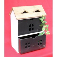 Minikommode Haus Kommode 14B410 Schrank Mit 2 Schubladen 38cm Ordner Küchenregal von DanDiBoDE