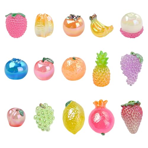DanLingJewelry 15 Stück leuchtende Obstfiguren aus Kunstharz, leuchtende Banane, Zitrone, Erdbeere für Bastelarbeiten, Party, Tisch, Garten, Heimdekoration DanLingJewelry 15 Stück leuchtende Obstfiguren aus Kunstharz, leuchtende Banane, Zitrone, Erdbeere für Bastelarbeiten, Party, Tisch, Garten, Heimdekoration von DanLingJewelry