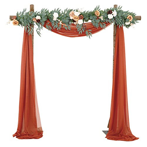 DanLink 1 Stück Hochzeitsbogen Hängevorhänge, Candy Farbe Braut Voile Vorhänge Stretch Voile Vorhänge 70 x 550 cm für Hochzeitsdekoration Hintergrund Voile Vorhang von DanLink