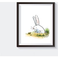 Hase Und Schildkröte - Freundschaft Kunstdruck von DanTavisIllustration