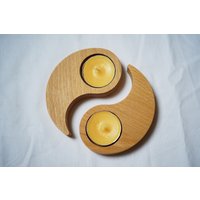 Yin Und Yang Als Teelichthalter Aus Holz Yin Und Yang Als Teelichthalter Aus Holz von DanaKunst