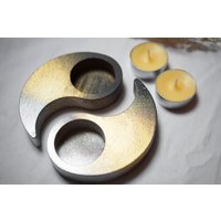 Yin Und Yang Aus Holz Als Teelichthalter von DanaKunst