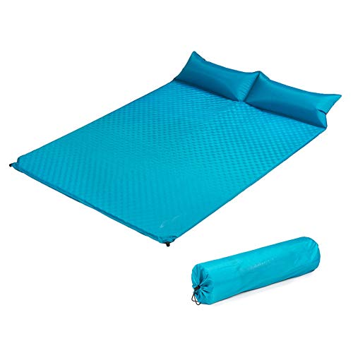 Dance angel Ultraleichte Schlafmatte Doppelmatratze Mit Kissen Aufblasbar Luft Picknick Zelt Waben Camping Pad - wasserdicht Und Feuchtigkeitsbeständig - Kompakt Und Tragbar Matratze von Dance angel