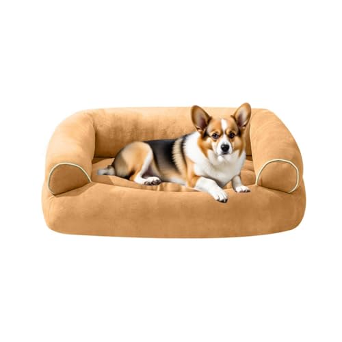 Danchen Großes Hundesofa, waschbar, orthopädisches Hundebett, Couch mit abnehmbarem Kissen und rutschfester Unterseite, flauschig, atmungsaktiv, beruhigende Haustier-Katzen-Sofam-Matratze (Khaki, 60 x Danchen Großes Hundesofa, waschbar, orthopädisches Hundebett, Couch mit abnehmbarem Kissen und rutschfester Unterseite, flauschig, atmungsaktiv, beruhigende Haustier-Katzen-Sofam-Matratze (Khaki, 60 x von Danchen