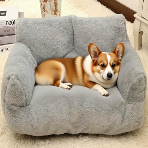 Danchen Haustier-Hundesofa, Couch für Hunde und Katzen, Matratze mit weichem Kissen, rutschfester Unterseite, langlebig, für kleine bis mittelgroße Hunde, flauschig, beruhigend (Grau, 55 x 40 x 26 cm) Danchen Haustier-Hundesofa, Couch für Hunde und Katzen, Matratze mit weichem Kissen, rutschfester Unterseite, langlebig, für kleine bis mittelgroße Hunde, flauschig, beruhigend (Grau, 55 x 40 x 26 cm) von Danchen