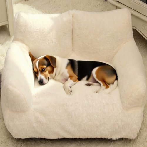 Danchen Haustier-Hundesofa, Couch für Hunde und Katzen, Matratze mit weichem Kissen, rutschfester Unterseite, langlebig, für kleine bis mittelgroße Hunde, flauschig, beruhigend (Weiß, 90 x 55 x 26 cm) Danchen Haustier-Hundesofa, Couch für Hunde und Katzen, Matratze mit weichem Kissen, rutschfester Unterseite, langlebig, für kleine bis mittelgroße Hunde, flauschig, beruhigend (Weiß, 90 x 55 x 26 cm) von Danchen