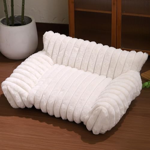 Danchen Orthopädisches Haustiersofa aus Plüsch, mit rutschfester Unterseite, weiches, beruhigendes Kissen für Welpen, Erwachsene, Haustiere, Kissen für drinnen und draußen, Weiß, 50 x 40 x 20 cm Danchen Orthopädisches Haustiersofa aus Plüsch, mit rutschfester Unterseite, weiches, beruhigendes Kissen für Welpen, Erwachsene, Haustiere, Kissen für drinnen und draußen, Weiß, 50 x 40 x 20 cm von Danchen