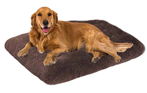 Ultraweiches großes Hundebett, 100 x 70 x 10 cm, hochwertiges warmes Plüsch-Hundekissen, abnehmbar, waschbar, rutschfest, beruhigendes Hundebett von Danchen