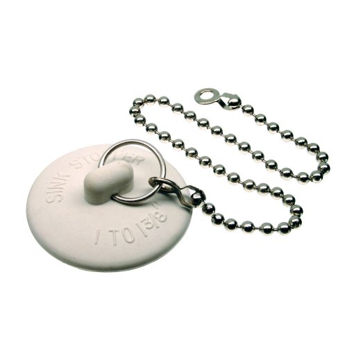 Danco 80784 Universeller Waschbeckenstöpsel, für 3,5 cm Abflüsse, Gummi, Weiß, Sink Drain von Danco