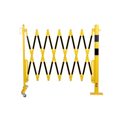 Scherengitter bis 3,60m mit Sperrpfosten ø60mm gelb/schwarz zum aufdübeln Scherengitter bis 3,60m mit Sperrpfosten ø60mm gelb/schwarz zum aufdübeln von Dancop