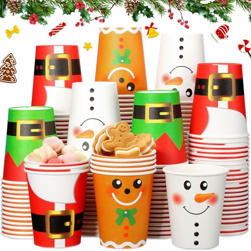 Einweg-Kaffeebecher für den Schulanfang, 266 ml, Cartoon-Bleistift-Wecker, heiße Tassen, Schulanfang, Partyzubehör für Urlaub, Klassenzimmer, kaltes Heißgetränk, Tee, Weihnachtsmann-Stil, 200 Stück Einweg-Kaffeebecher für den Schulanfang, 266 ml, Cartoon-Bleistift-Wecker, heiße Tassen, Schulanfang, Partyzubehör für Urlaub, Klassenzimmer, kaltes Heißgetränk, Tee, Weihnachtsmann-Stil, 200 Stück von Dandat