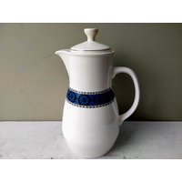 Wunderschöne Vintage Kaffeekanne Oder Teekanne Von Wedgwood/Etruria & Barlaston in Blau-Weißem ""Argosy"" Dekor." Schönes Ersatzstück Geschenk von DandelionClockStudio