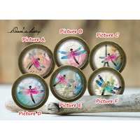 6Er Set Glas Cabochon Knäufe Vintage Bronze Möbelknäufe 6Er Set Glas Cabochon Knäufe Vintage Bronze Möbelknäufe von Dandiary