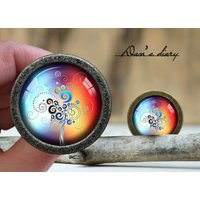 Baum Des Lebens Glas Cabochon Knauf - Vintage Bronze Schrank von Dandiary