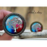 Baum Des Lebens Glas Cabochon Knauf - Vintage Bronze Schrank Baum Des Lebens Glas Cabochon Knauf - Vintage Bronze Schrank von Dandiary