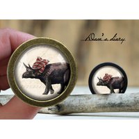 Dinosaurier Muster Glas Cabochon Knauf Vintage Bronze Schrank Knauf Dinosaurier Muster Glas Cabochon Knauf Vintage Bronze Schrank Knauf von Dandiary