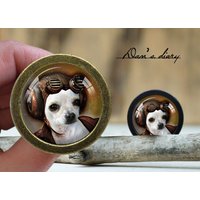 Hund Muster Glas Cabochon Knauf Vintage Bronze Schrank Knauf Hund Muster Glas Cabochon Knauf Vintage Bronze Schrank Knauf von Dandiary