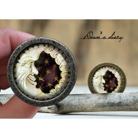 Lover's Eyes Glas Cabochon Knauf Vintage Bronze Schrank Pull Lover's Eyes Glas Cabochon Knauf Vintage Bronze Schrank Pull von Dandiary