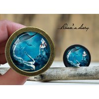 Meerjungfrau Muster Glas Cabochon Knauf Vintage Bronze Schrank Knauf Meerjungfrau Muster Glas Cabochon Knauf Vintage Bronze Schrank Knauf von Dandiary