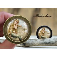 Meerjungfrau Muster Glas Cabochon Knauf Vintage Bronze Schrank Knauf Meerjungfrau Muster Glas Cabochon Knauf Vintage Bronze Schrank Knauf von Dandiary