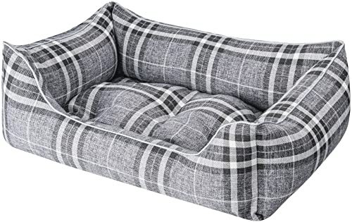 Dandy Dog Hundebett Highlands Grey - abziehbar Bezug und Füllung waschbar kuschelig gelenkschonend hochwertige Qualität Made in Germany - Größe XL von Dandy Dog