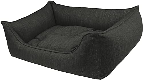 Hundebett Eco Dog Black - abziehbar Bezug und Füllung waschbar gelenkschonend kuschelig robust Qualität Made in Germany - Größe XL von Dandy Dog