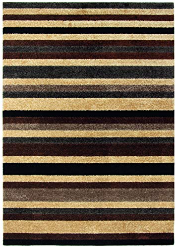 Dandy Stripey Linea Indoor-Teppich, Polypropylen-Fasern, braun, 200 x 140 von William Armes