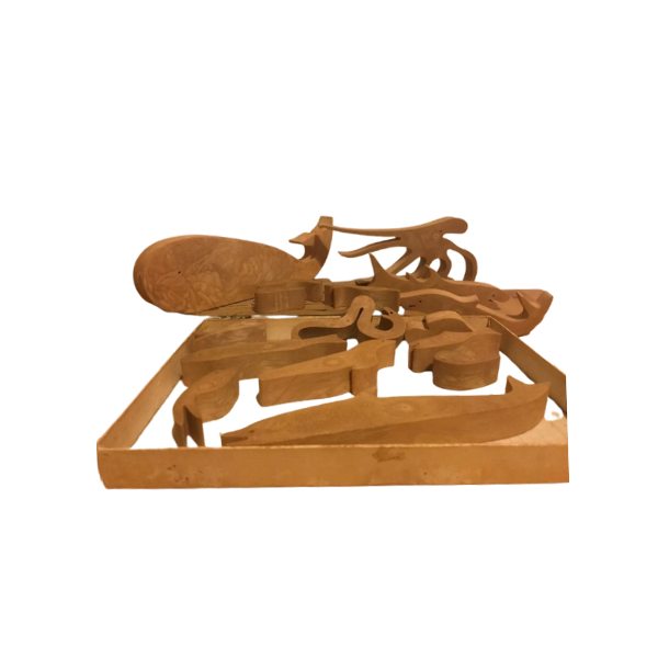 Enzo Mari 16 Fische Puzzle Skulptur (1970er Jahre), Danese Milano von Danese Milano