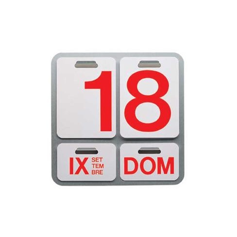 Danese - Formosa Wandkalender IT - rot/alu/BxH 31,5x31,5cm von Danese