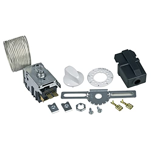 Danfoss 077B7008 UNIVERSAL Thermostat Nr.8 Temperaturregler Kühlthermostat Kapillarrohr 2000mm 6,3 mm AMP für Flaschen Getränke Kühlschrank Weinklimaschrank Weinkühler auch Nr.48 von Danfoss