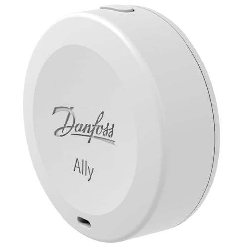 Danfoss Ally 014G2480 Raumsensor, Zigbee-zertifiziert, kabellos, mit Fernbedienung, Ally Heizkörperthermostate von Danfoss