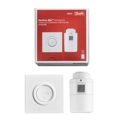 Danfoss Ally Starter Set - Radiator Thermostat & Gateway - Precise Smart Digital Thermostat Compatible with Amazon Alexa, Google Assistant & Zigbee - App & Voice Control - Smart Home Devices" von Danfoss